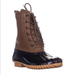 Womens Waterproof Lace-Up Duck Boot